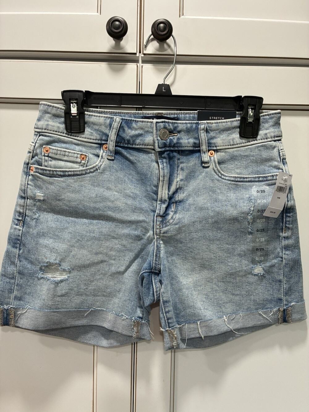 Gap Shorts Womens 25 Blue Mid Rise Denim Stretch Bottoms Casual Summer NEW NWT